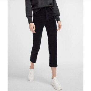 Express Super High Waisted Velvet Straight Pant 10